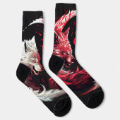 Licht Schatten Wolf Geist Tier Fantasy Socken (Rechts)