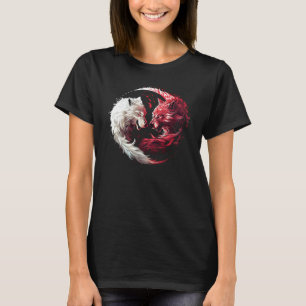 Licht Schatten Wolf Geist Tier Fantasy T-Shirt