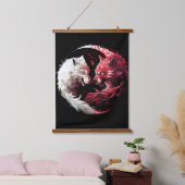 Licht Schatten Wolf Geist Tier Fantasy Wandteppich Mit Holzrahmen (Schlafzimmer)