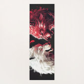 Licht Schatten Wolf Geist Tier Fantasy Yogamatte (Rückseite)