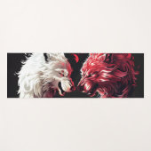 Licht Schatten Wolf Geist Tier Fantasy Yogamatte (Vorderseite (Horizontal))