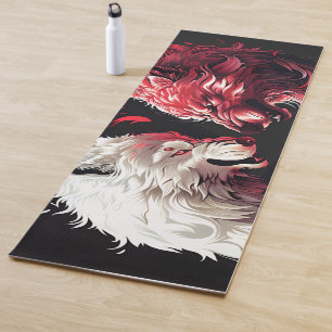 Licht Schatten Wolf Geist Tier Fantasy Yogamatte