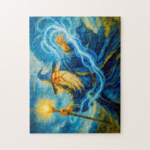 Licht-schwingender Magier in Fantasy-Ölgemälde Puzzle (Vertikal)