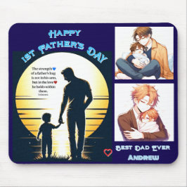 Licht - Sonnenuntergang von Vater und Kind Mousepad