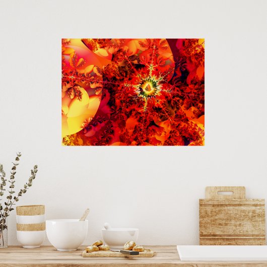 Licht strahlen poster (Küche)