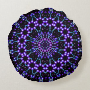 Licht strukturiert Mandala Rundes Kissen