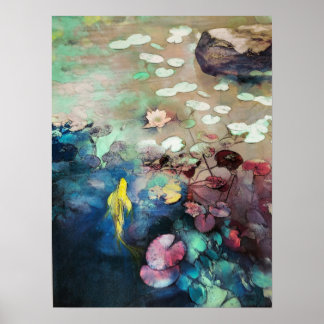 Licht suchen, Koi Wandkunst, Poster, Koi Art, Koi Poster