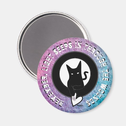 Licht sucht in Magnet von Dichterin Adiela Akoo (Vorderseite/Rückseite)