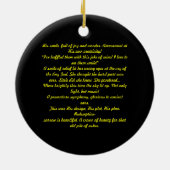 Licht tauchte in Dunkelheit, Gedicht Keramikornament (Hinten)