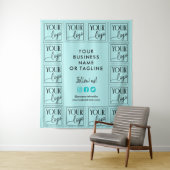 Licht Türkisfarben für Ihr Logo und den Hintergrun Wandteppich (Beispiel)