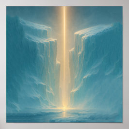 Licht über dem Gletscher Poster