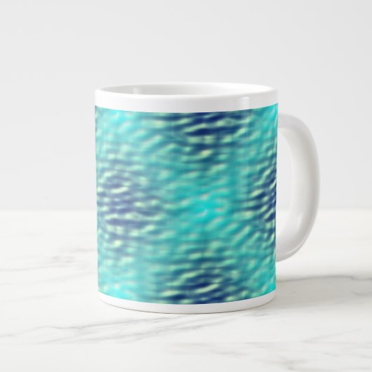 Licht und Dunkel-Pool-Wassermuster Jumbo-Tasse (Vorderseite Rechts)