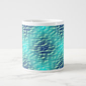 Licht und Dunkel-Pool-Wassermuster Jumbo-Tasse (Vorderseite)