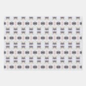 Licht und Dunkelblau Geschenkpapier Set (Vorderseite 2)