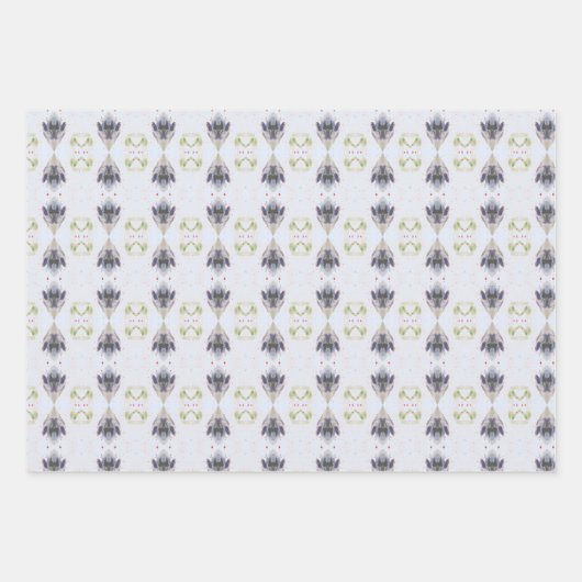 Licht und Dunkelblau Geschenkpapier Set (Vorderseite)