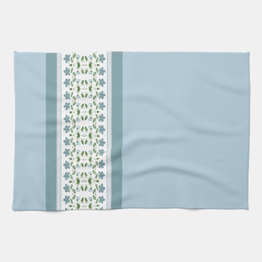 Licht und Dunkelblau Geschirrtuch (Horizontal)