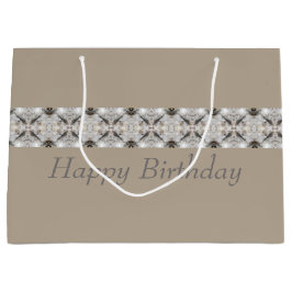 Licht und Dunkelbraun Große Geschenktüte