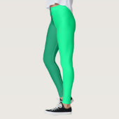 Licht und Dunkelgrün, zwei Tone gespalten Leggings (Links)