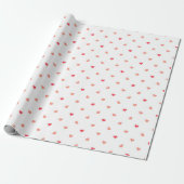 Licht und dunkelrosa Polka Dot Hearts Geschenkpapier (Ungerollt)