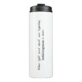 Licht- und Dunkelstrahler Thermosbecher (Vorderseite)