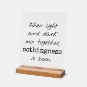 Licht- und dunkle Akrylsignatur Acrylschild (Winkel)