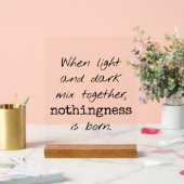 Licht- und dunkle Akrylsignatur Acrylschild (Hochzeit)