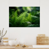 Licht und Farne  Poster (Küche)