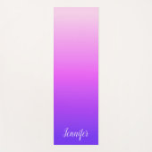 Licht- und Hitzepink Violette Personalisierte Ombr Yogamatte (Vorderseite)