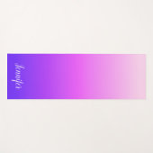 Licht- und Hitzepink Violette Personalisierte Ombr Yogamatte (Vorderseite (Horizontal))