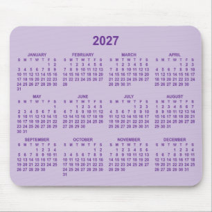 Licht- und Königspurpur 2027 Kalender Mousepad