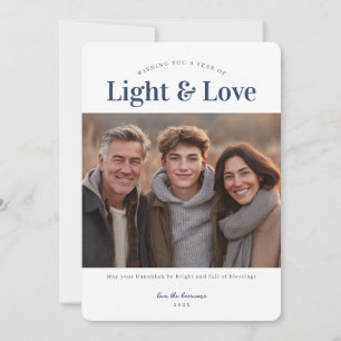 Licht und Liebe Chanukka-Foto Feiertagskarte