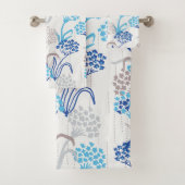Licht und Luft-Hydrangea-Muster Badhandtuch Set (Insitu)