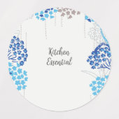 Licht und Luft-Hydrangea-Muster Etiketten (Design 2)