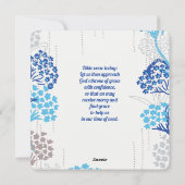 Licht und Luft-Hydrangea-Muster Feiertagskarte (Rückseite)