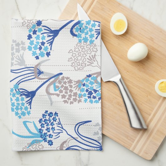 Licht und Luft-Hydrangea-Muster Geschirrtuch (Viertel Falte)