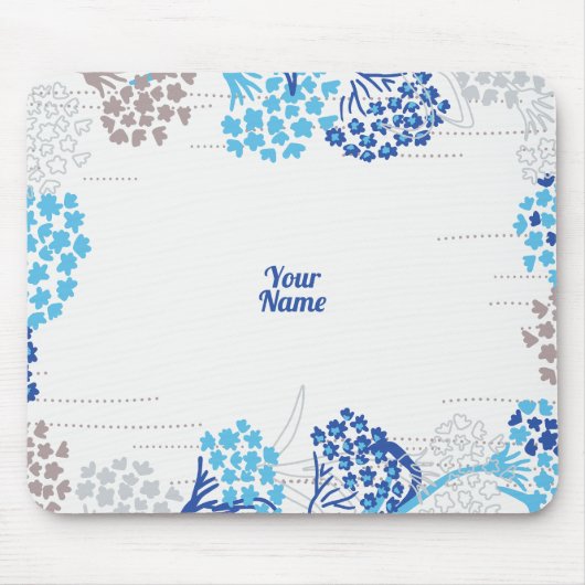 Licht und Luft-Hydrangea-Muster Mousepad (Vorne)