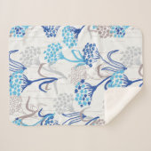 Licht und Luft-Hydrangea-Muster Sherpadecke (Vorderseite (Horizontal))