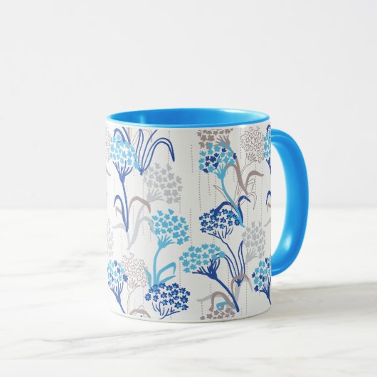 Licht und Luft-Hydrangea-Muster Tasse (VorderseiteRechts)