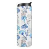 Licht und Luft-Hydrangea-Muster Thermosbecher (Nach links gedreht)