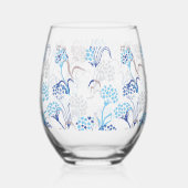 Licht und Luft-Hydrangea-Muster Weinglas Ohne Stiel (Rechts)