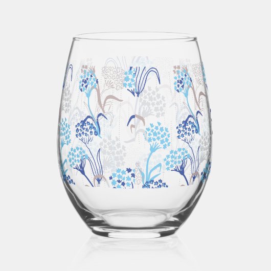 Licht und Luft-Hydrangea-Muster Weinglas Ohne Stiel (Rechts)