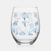 Licht und Luft-Hydrangea-Muster Weinglas Ohne Stiel (Links)