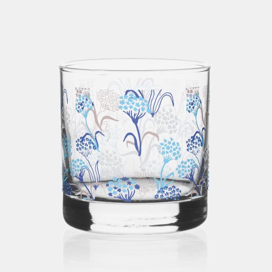 Licht und Luft-Hydrangea-Muster Whiskyglas (Rückseite)