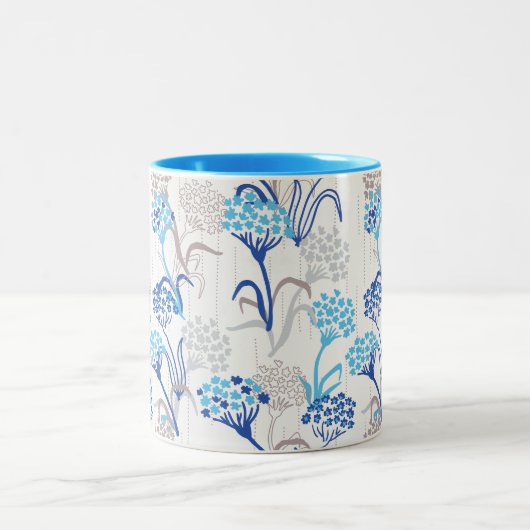 Licht und Luft-Hydrangea-Muster Zweifarbige Tasse (Mittel)