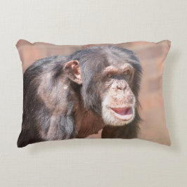 Licht und Stille - Schimpansenstärke Dekokissen