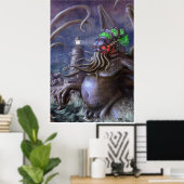 Licht von Cthulhu: Cthulhu erhebt sich vom Meer Poster (Heimbüro)