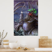 Licht von Cthulhu: Cthulhu erhebt sich vom Meer Poster (Küche)
