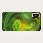 LICHT VORTEX / Gelbgrün Abstrakt Case-Mate iPhone Hülle (Rückseite (Horizontal))