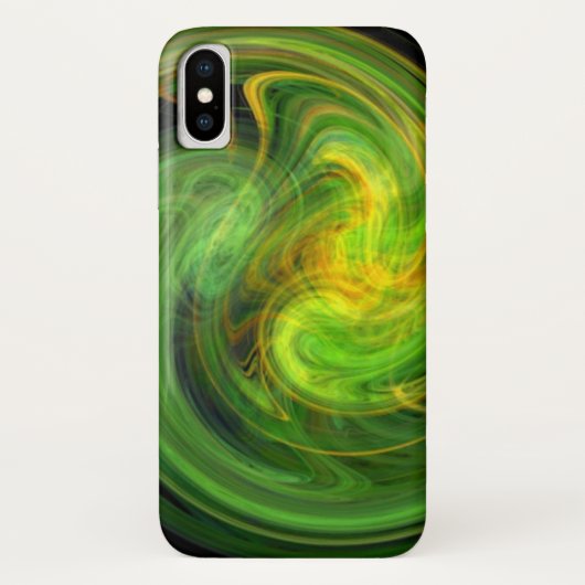 LICHT VORTEX / Gelbgrün Abstrakt Case-Mate iPhone Hülle (Rückseite)