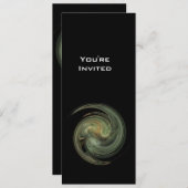 LICHT VORTEX hellgelb, grau, schwarz Einladung (Vorne/Hinten)